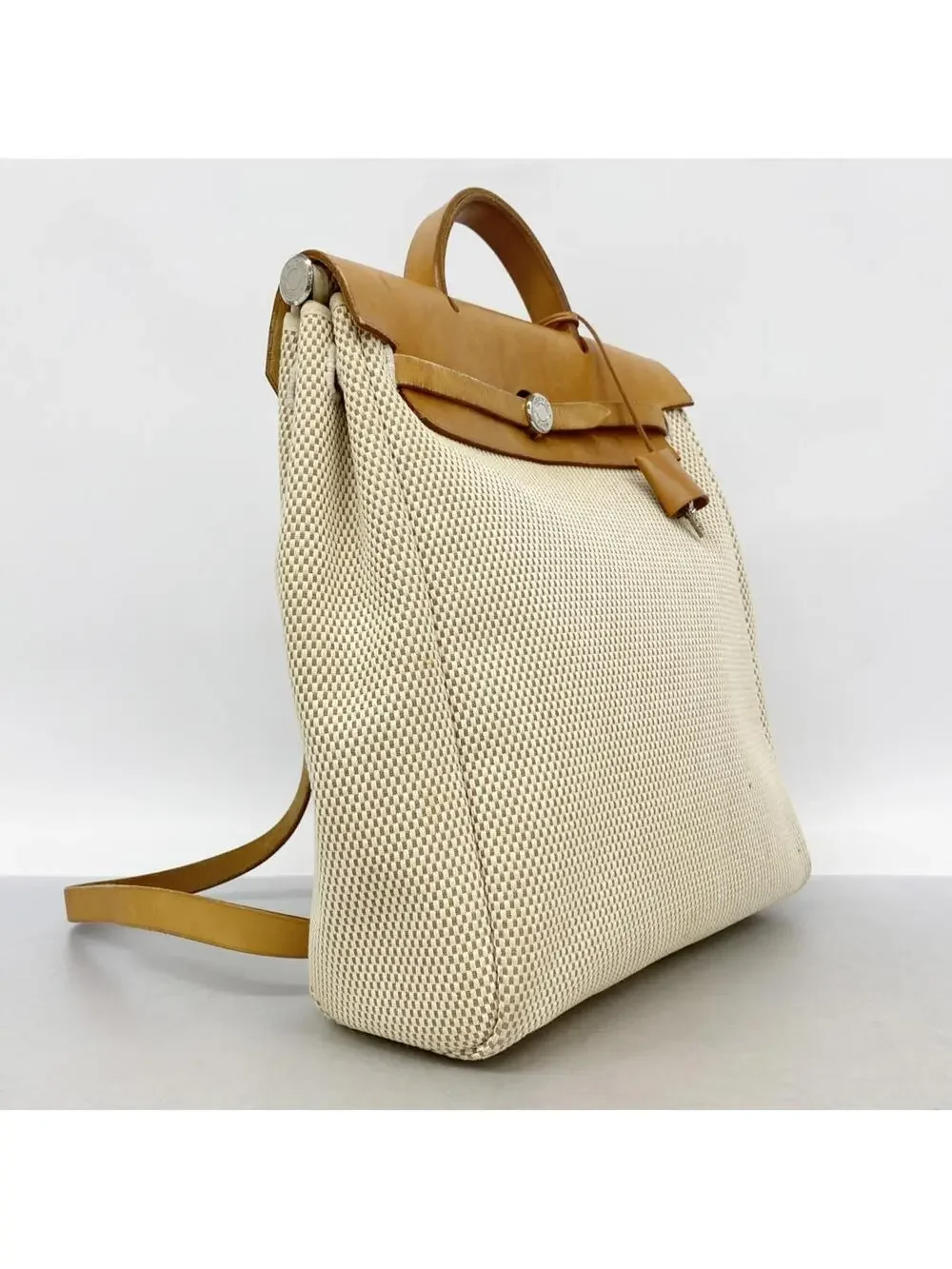 Hermes Herbag A Dos Zip Backpack Toile #298846H14B